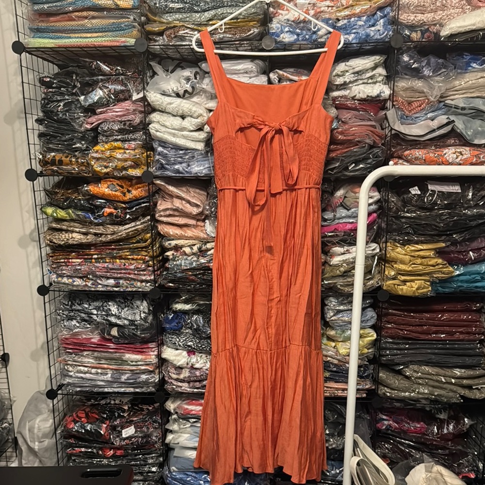 Taylor Orange Sleeveless Maxi Sundress - Picture 6 of 7